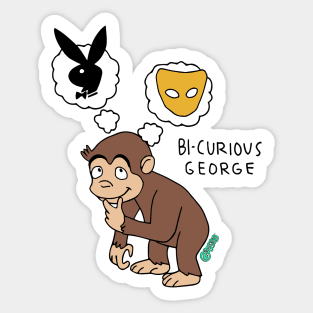 bicurious George Sticker